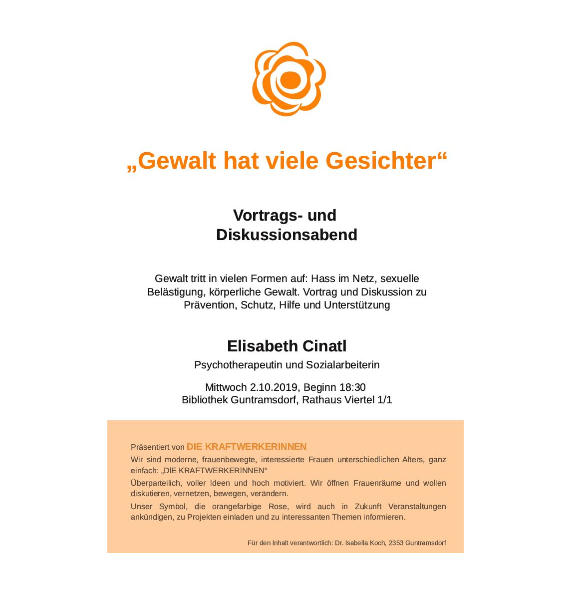 Vortrag: Gewalt hat viele Gesichter 2019