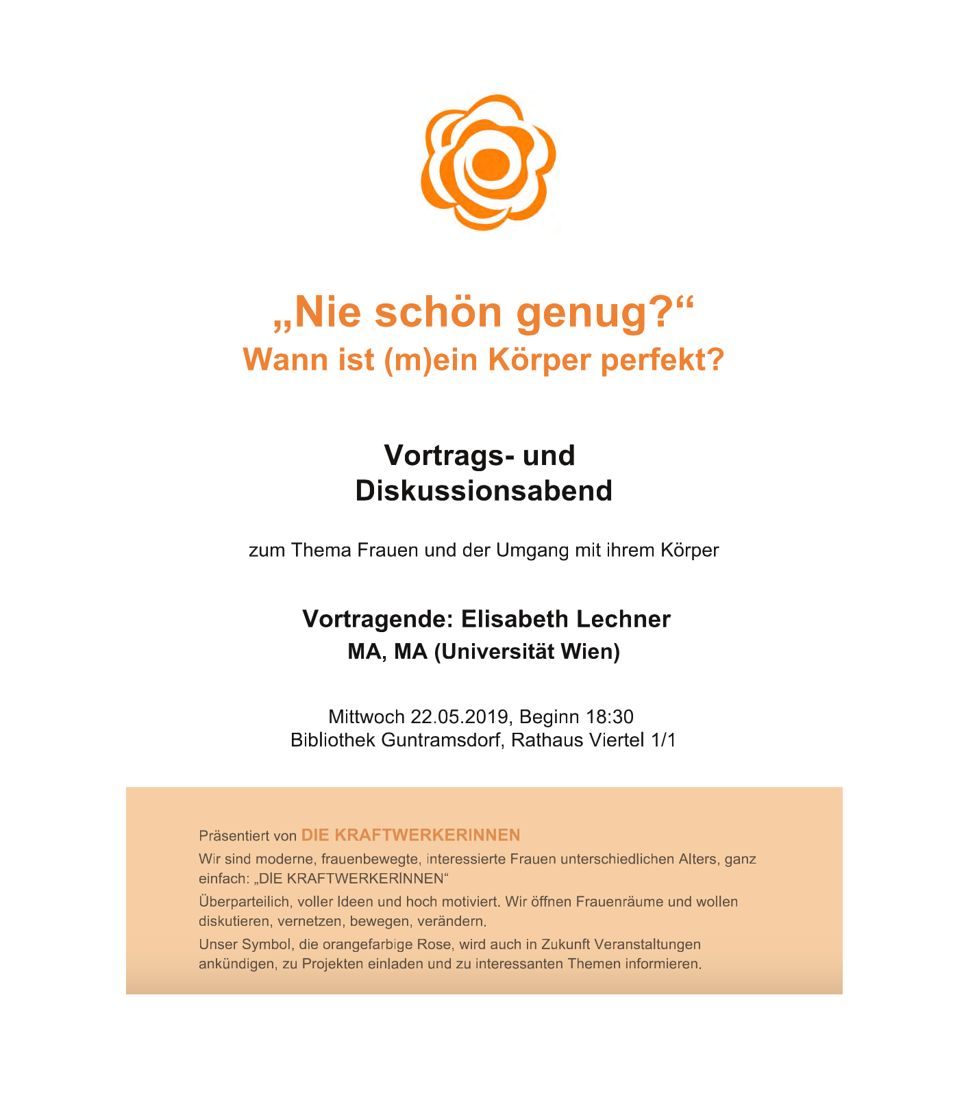 Vortrag: Nie schön genug 2019